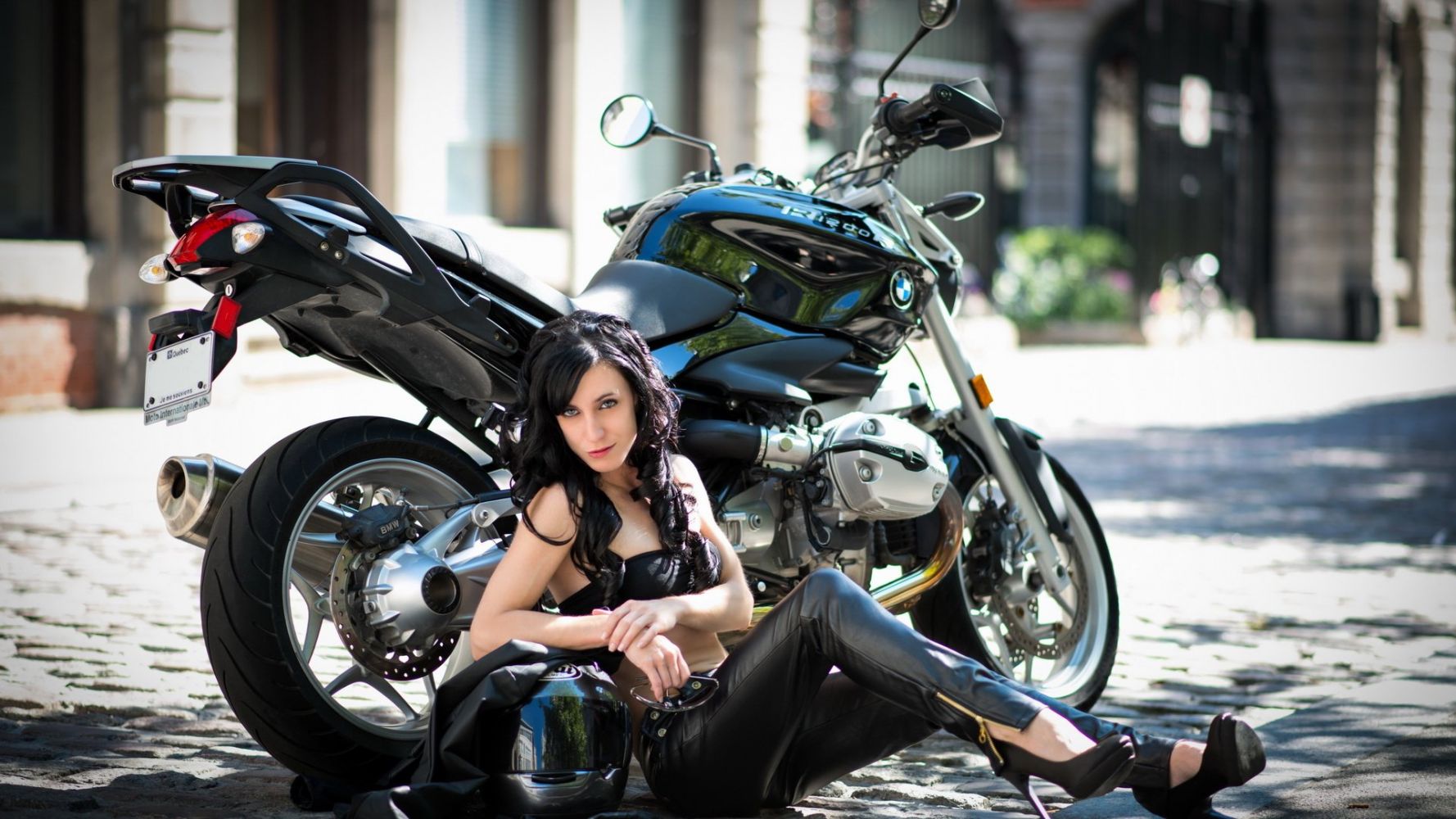 European women on bikes in Honiara